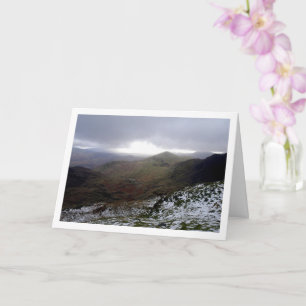 Snö på Mount Snowdon landskap, Wales Kort