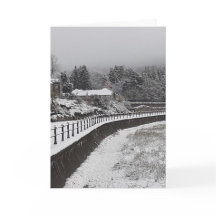 Snö på promenaden jul