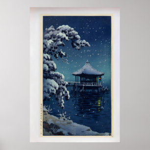 Snö på Ukimido i Katada av Tsuchiya Koitsu Poster