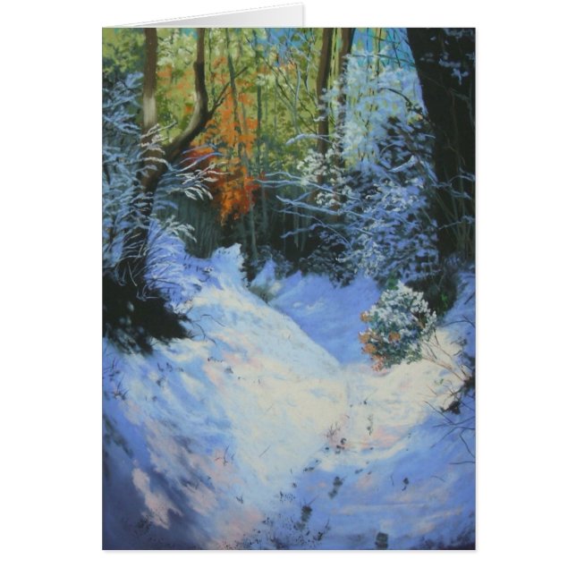 Snö på vägen till Mardon Hälsningskort (Framsidan)