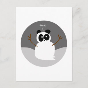 Snö Panda Vykort