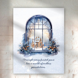Snö Pastel Nordic Winter Scene Motivational Quote Poster