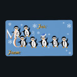 "Snö Penguins" God jul Gift-etiketter Fraktsedel<br><div class="desc">Våra söta små pingviner har ett budskap att ge till dina vänner och nära vänner i Julhelg! Låt dem ta hand om dina nyvalda gåvor i år och ge ansikte ett leende!</div>