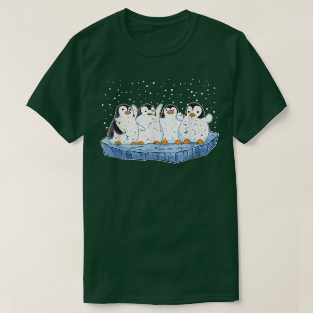 Snö Penguins Zoo Animal Antarctica Animal Lover P T Shirt (Design framsida)