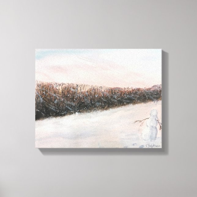 SNÖ PERSON WATERCOLOR CANVASTRYCK (Framsida)