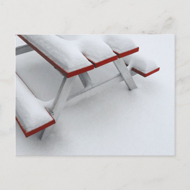 snö picnic vykort (Framsida)