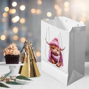 Snö Play Rosa Highland Cow Medium Gift Bag