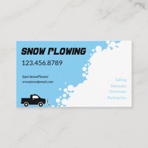 Snö Ploga Företag visitkort