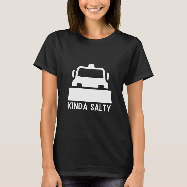 Snö Plow Girl Snowplow Driver Snö Unting Lastbil T Shirt (Framsida)