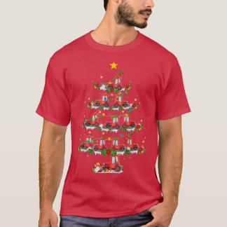 Snö Plow Julgran Ljus Santa Snö Plow Xm T Shirt