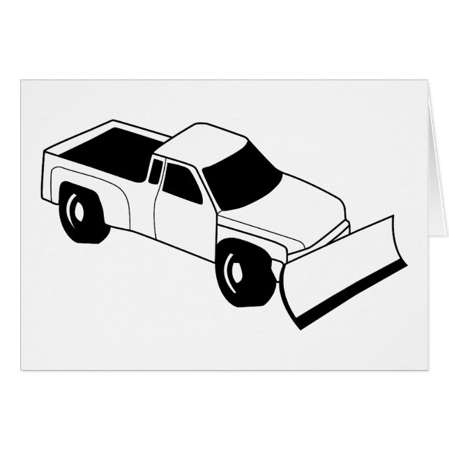 snö plow lastbil hälsningskort (Framsidan Horizontal)