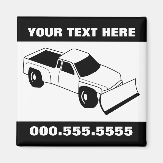 snö plow lastbil magnet (Framsidan)