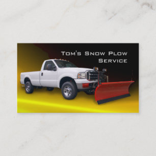Snö Plow Lastbil Service Visitkort