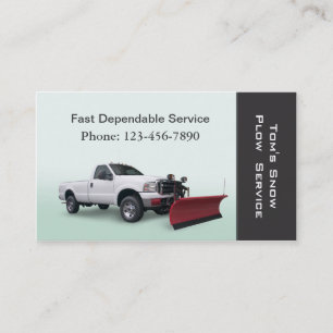 Snö Plow Lastbil Service Visitkort