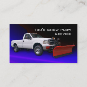 Snö Plow Lastbil Service Visitkort