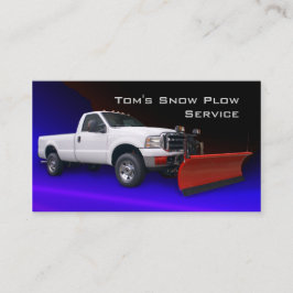 Snö Plow Lastbil Service Visitkort