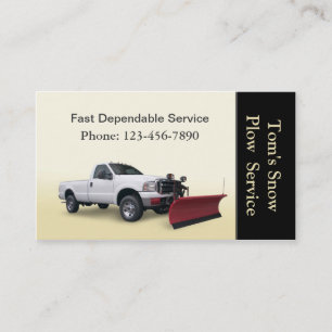 Snö Plow Lastbil Service Visitkort