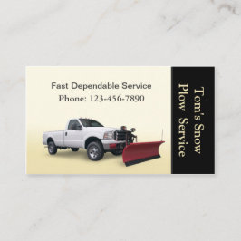 Snö Plow Lastbil Service Visitkort