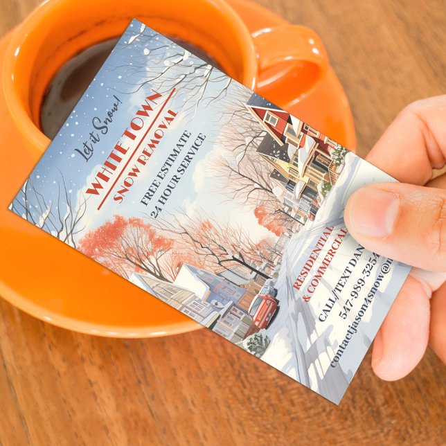 Snö Plowing Affärskort Visitkort (Skapare uppladdad)