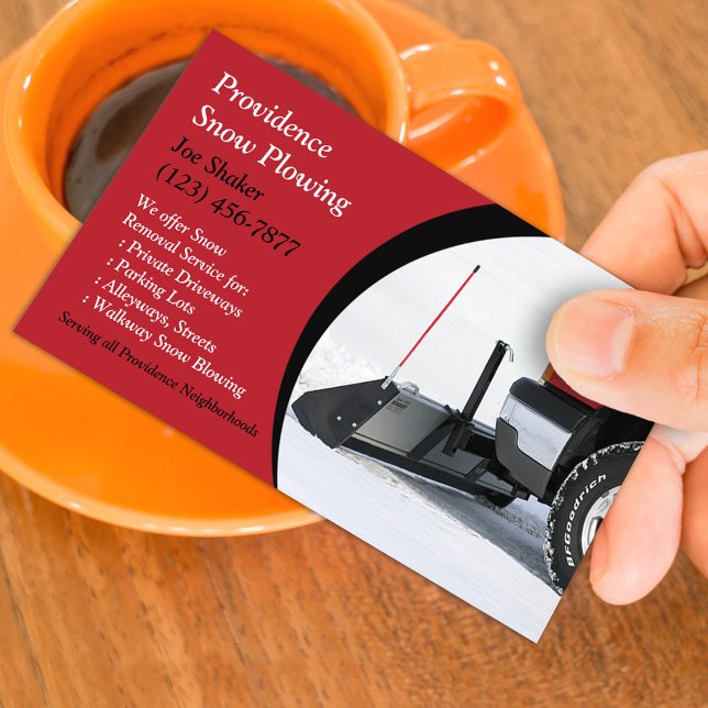 Snö Plowing Affärskort Visitkort (Skapare uppladdad)