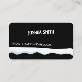 Snö Plowing Black Visitkort