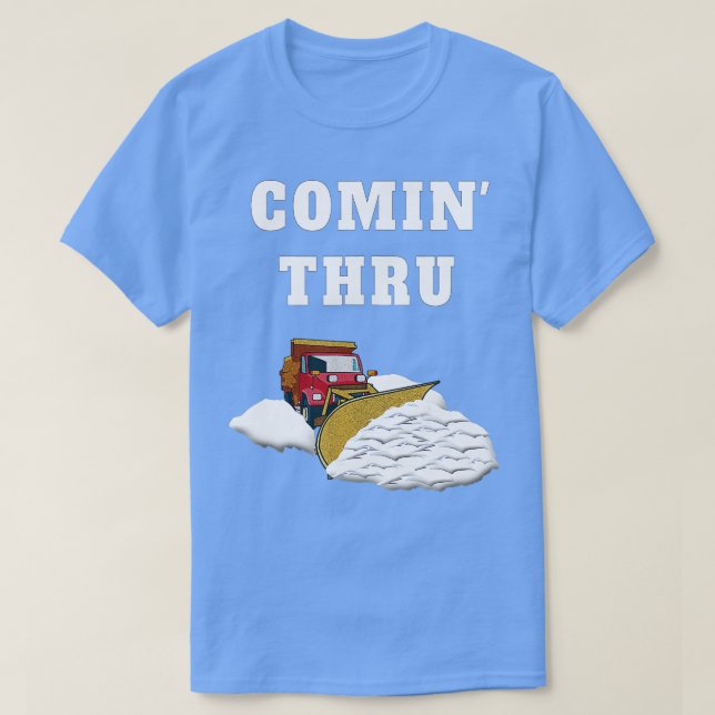 Snö Plowing Lastbil Snö Clearing Funny Snö Plow D T Shirt (Design framsida)