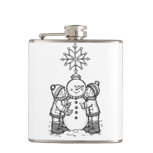 snö pojkar fickplunta
