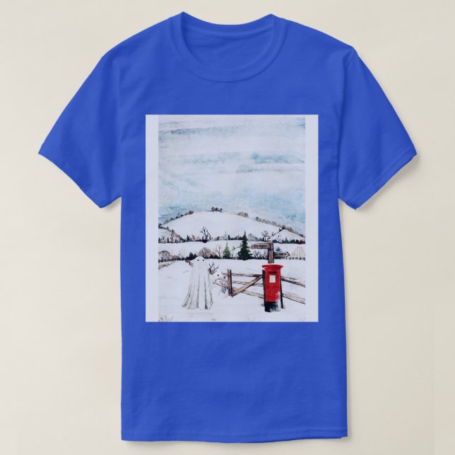 Snö Post på Söndag T Shirt (Design framsida)