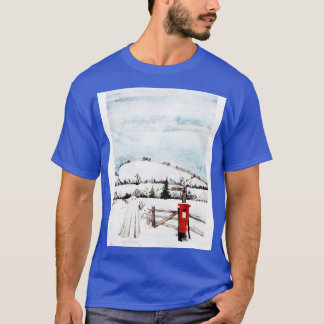 Snö Post på Söndag T Shirt