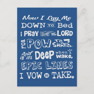 Snö Prayer Vykort