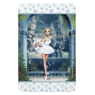Snö Princess Ballerina jul Magnet