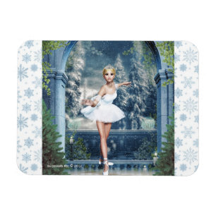 Snö Princess Ballerina jul Magnet
