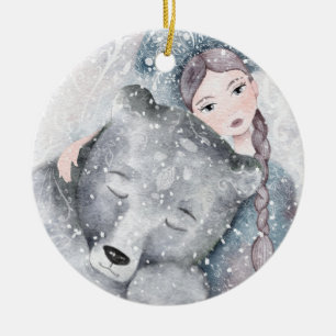 Snö Princess Bear Bleak Midvinter Lyrics Helgdag Julgransprydnad Keramik