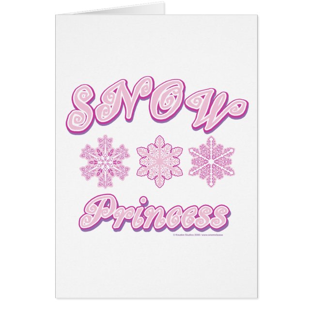 Snö Princess Hälsningskort (Framsidan)