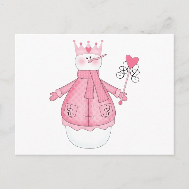 Snö Princess Helgdag Tshirts och Gifts Helg Vykort (Framsida)