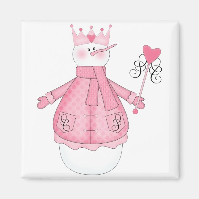 Snö Princess Helgdag Tshirts och Gifts Magnet (Framsidan)