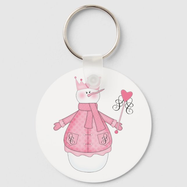 Snö Princess Helgdag Tshirts och Gifts Nyckelring (Framsida)