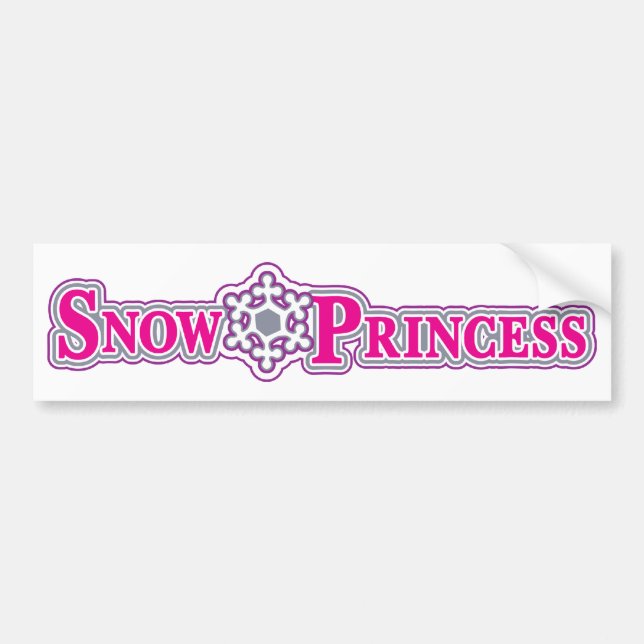 Snö-Princess-rosa Bildekal (Framsidan)