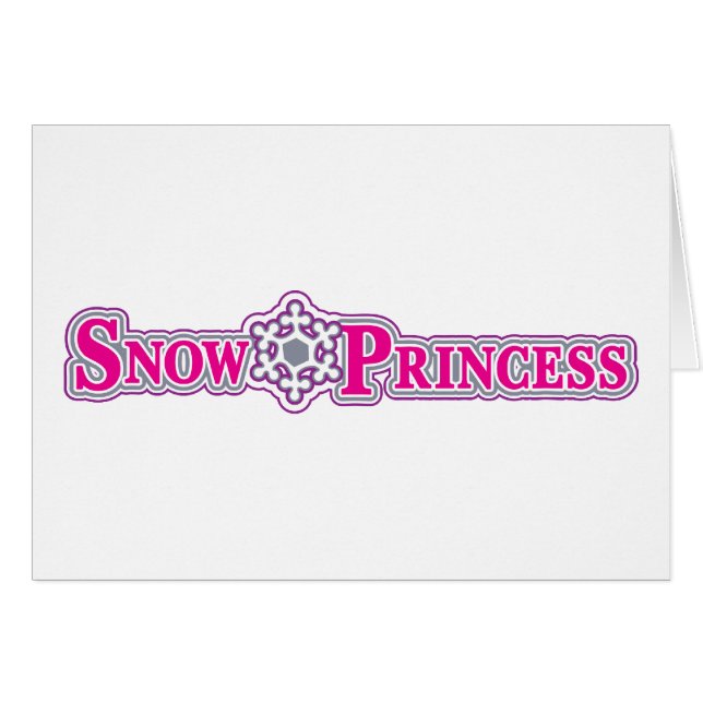 Snö-Princess-rosa Hälsningskort (Framsidan Horizontal)
