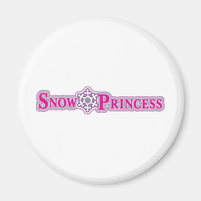 Snö-Princess-rosa Magnet (Framsidan)