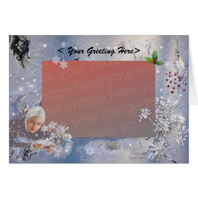 Snö Queen 2 Hälsningskort (Framsidan Horizontal)