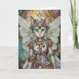 Snö Queen Cat of the Butterfly Vinge Brigade Kort