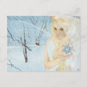 Snö Queen Fairy Postcard Vykort