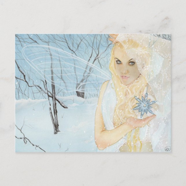 Snö Queen Fairy Postcard Vykort (Framsida)