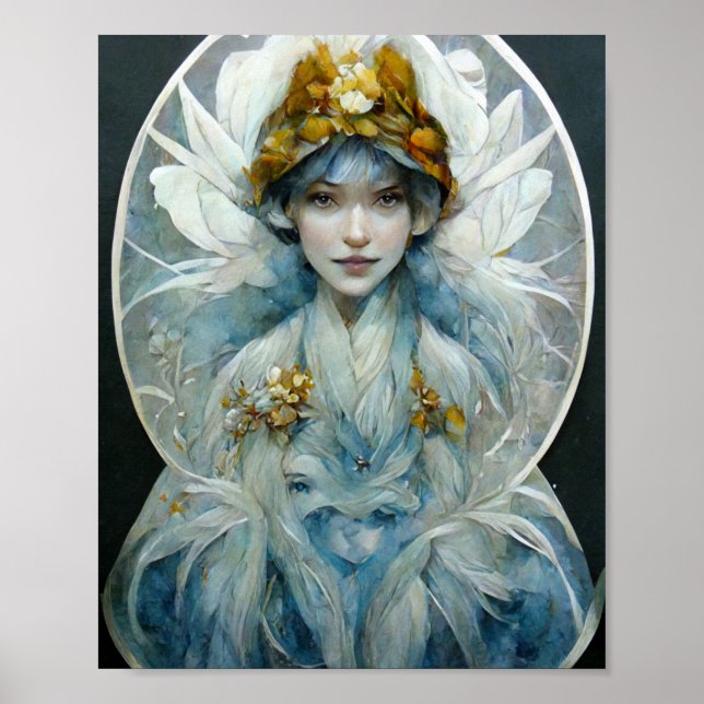 Snö Queen Fantasy Art Poster (Framsidan)