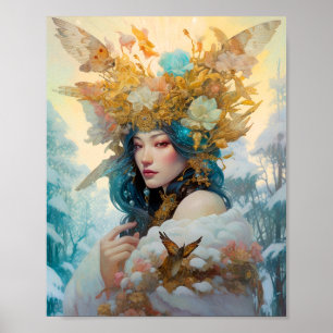 Snö Queen Fantasy Art Poster