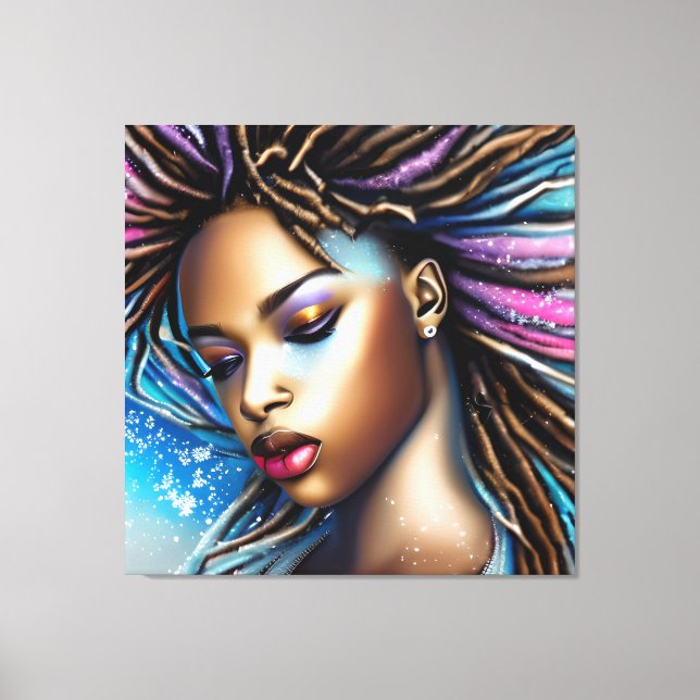 Snö Queen Melanin Black Girl Magic Women Canvastryck (Framsida)
