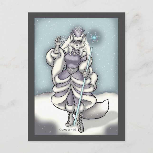 Snö Queen vycard Vykort (Framsida)