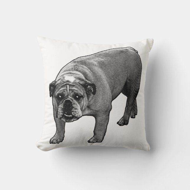 Snö Quiet Bulldog Pillow Kudde (Framsida)