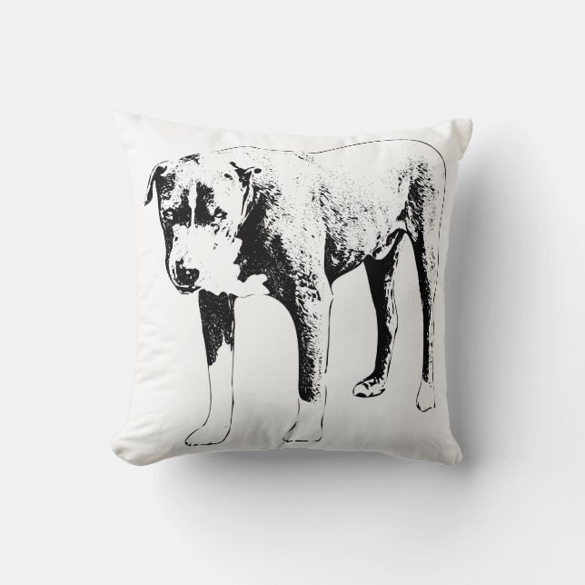 Snö-Quiet Pit Bull Pillow Kudde (Framsida)